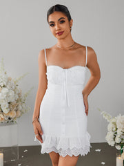 Lace Suspender Hips Mini Dress