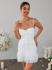 Lace Suspender Hips Mini Dress