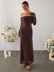 Temperament Slim-Fitting Mesh Strapless Dress