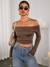 Fashion Solid Strapless Pullover Top