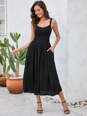 Simple And Fashionable Solid Color Slip Dress