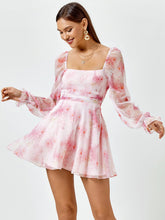 Blush Floral Chiffon Dress