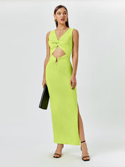 Twist Front Maxi Dress