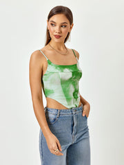 Verdant Vibes Watercolor Crop Top