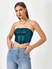 Enchanted Teal Knit Corset Top