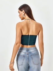 Enchanted Teal Knit Corset Top