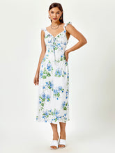 Floral Print Ruffle Strap Midi Sundress