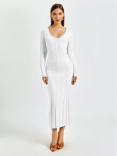Ribbed Knit Midi Dress