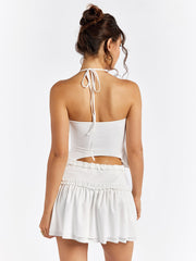 Halter Neck Cut-Out Mini Dress