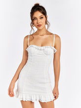 Textured Ruffle Mini Dress