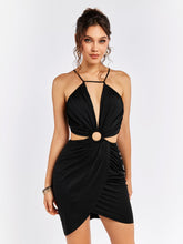 Halter Cut-Out Skater Dress
