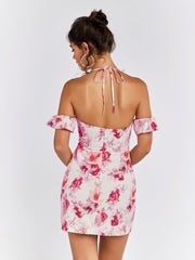 Off-Shoulder Floral Mini Dress