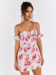 Off-Shoulder Floral Mini Dress