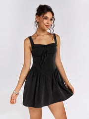 Tie-Front Skater Dress