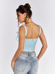 Lace-Up Detail Summer Top