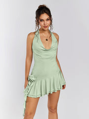 Ruched Halter Dress