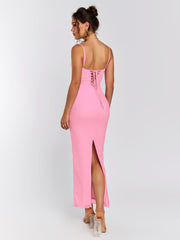 Lace-Trimmed Maxi Dress