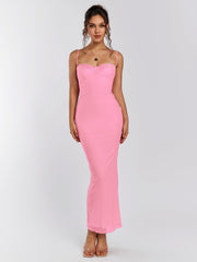 Lace-Trimmed Maxi Dress