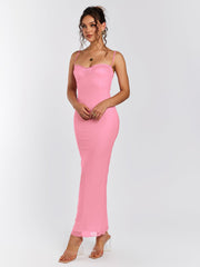 Lace-Trimmed Maxi Dress