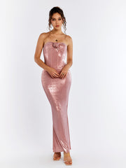 Knit Strapless Mermaid Gown Dress