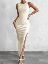 Sexy Solid Color Sleeveless Maxi Dress