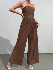 Vintage-inspired Bandeau Jumpsuit
