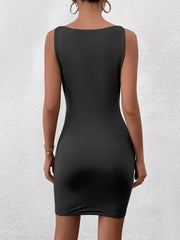 Sexy Solid Color Sleeveless Bodycon Dress
