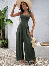 Solid Casual Waist-Cinching Camisole Jumpsuit