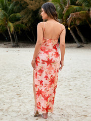 Sexy Backless Printed Bodycon Dress