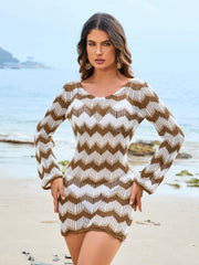 Vintage-Inspired Outdoor Casual Knitted Dress