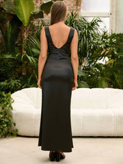 Contrast Lace Cut Out Maxi Dress