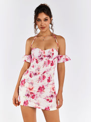 Off-Shoulder Floral Mini Dress