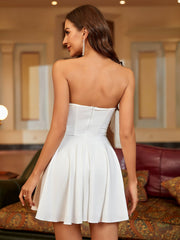 Fringe Strapless Dress