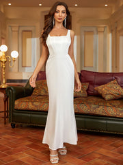 Square Neckline Sheath Dress