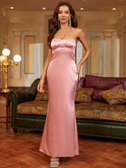 Blush Satin Whisper Gown Dress
