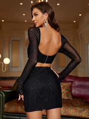 Sequined Two-Piece Set