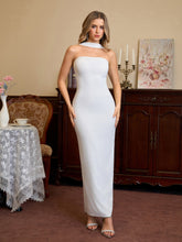 Halter Backless Split Bodycon Long Dress