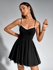 Sexy Sleeveless Backless Ruched Slip Mini Dress