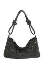 Diamante Rhinestone Knotted Hobo Shoulder Bag