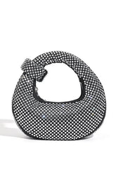 Crystal Loop-Handle Evening Moon Bag