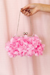 Flower Petal Wedding Evening Clutch With Straps