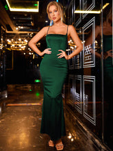 Spaghetti Strap Satin Mermaid Dress