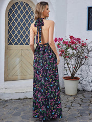 Bohemian Print High Slits Dress