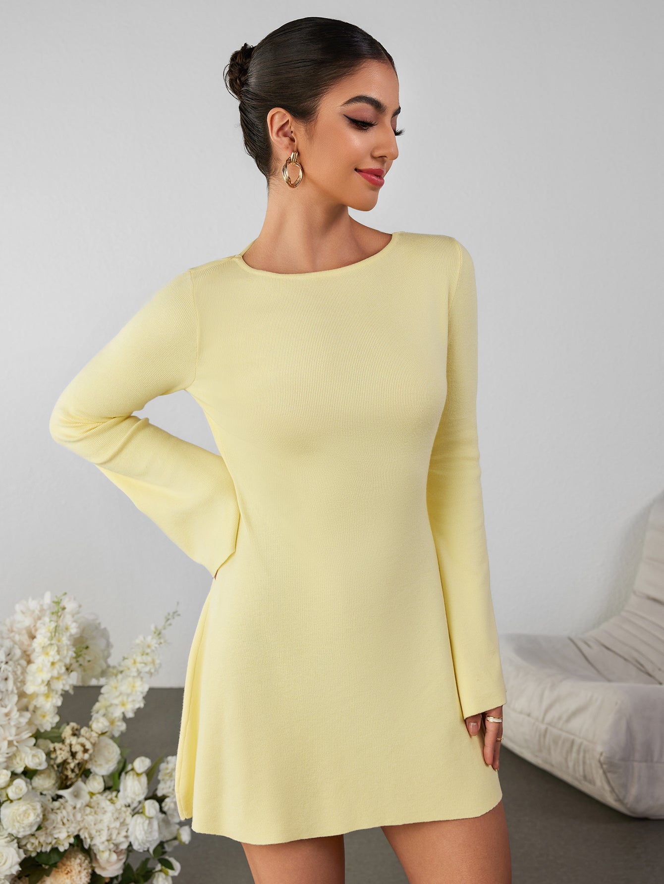 Slim Sexy Solid Color Dress