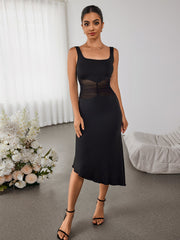 Sexy Backless Irregular Midi Dress