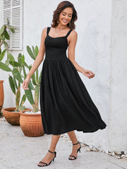 Simple And Fashionable Solid Color Slip Dress