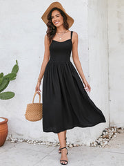 Simple And Fashionable Solid Color Slip Dress