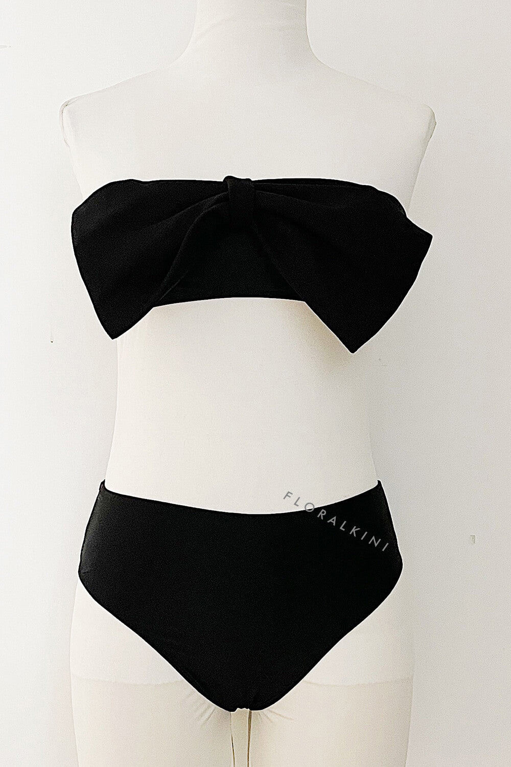Bow Bandeau High Waisted Bikini Set