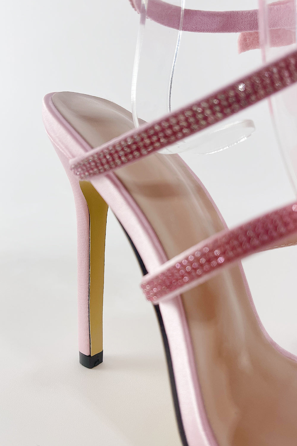 Crystal-Embellished Floral Snake Ankle Wrap Stiletto Heeled Sandals