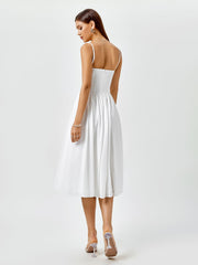 Classic Ivory A-Line Midi Dress